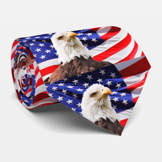 USA Patriotic NeckTie Stropdas (Opgerold)