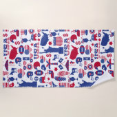 USA Patriotic op 4 juli Strandlaken (Voorkant)