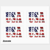 USA Patriotic Rechthoekige Sticker (Vel)