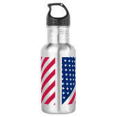 USA Patriotic Red Blue Stars Stripes Bouteille d'e (Dos)