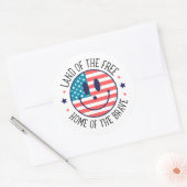 USA Patriotic Ronde Sticker (Envelop)