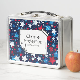 USA Patriotic Stars Lunchbox