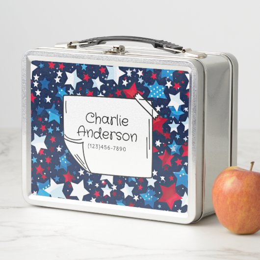 USA Patriotic Stars Lunchbox (In situ)