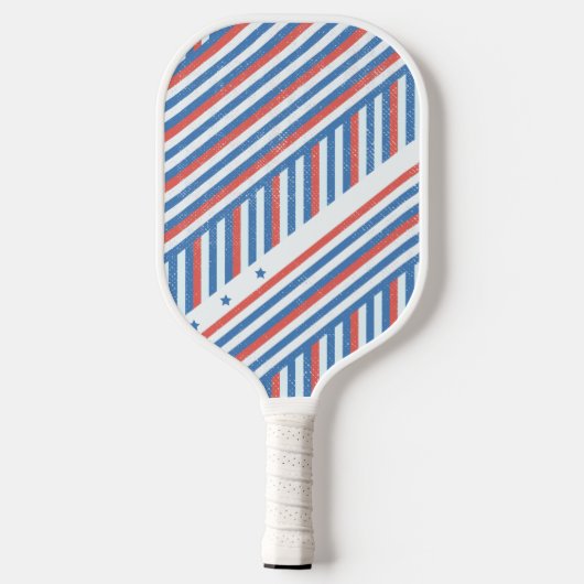 USA Patriotic Stars & Stripes Rood Wit & Blauw Pickleball Paddle (Achterkant)