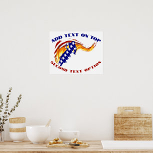 USA Patriotische BMX / DIRT BIKING Poster