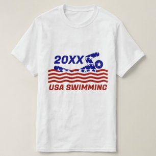 USA Patriotische Zwemsporten T-shirt