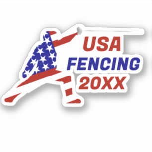USA Patriotistisch Schermen En Garde Sporten Sticker