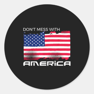 USA patriottisch - Amerikaanse vlag vrijheid - tro Ronde Sticker