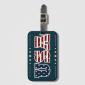 USA, patriottisch design, Bagagelabel (Voorkant (verticaal))