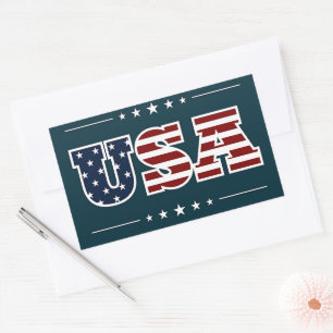 USA, patriottisch design, Rechthoekige Sticker
