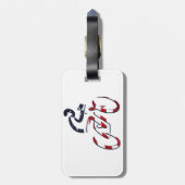 USA Patriottisch Fietsen Bagagelabel (Achterkant verticaal)