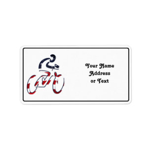 USA Patriottisch Fietsen Etiket