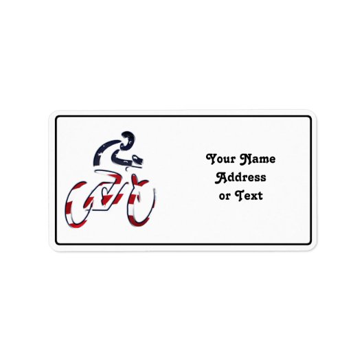 USA Patriottisch Fietsen Etiket (Voorkant)