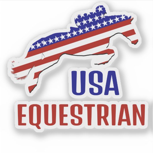USA Patriottisch Ruiter Sticker (Voorkant)