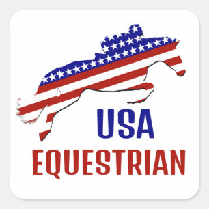 USA Patriottisch Ruiter Vierkante Sticker
