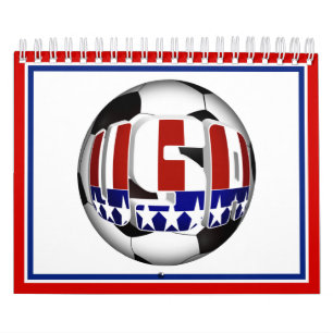 USA Patriottisch VOETBAL Sport Kalender