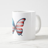 USA/patriottische 4th of July vlinder Extra Grote Beker (Voorkant rechts)