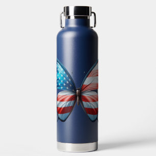 USA/patriottische 4th of July vlinder Waterfles