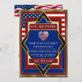 USA Patriottische Deco Uitnodiging (Voorkant / Achterkant)