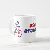 USA Patriottische Fietsen Koffiemok (Voorkant links)