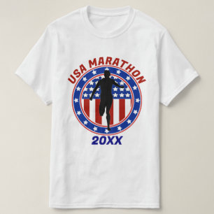 USA Patriottische MARATHON / ESTAFETTELOOP T-shirt
