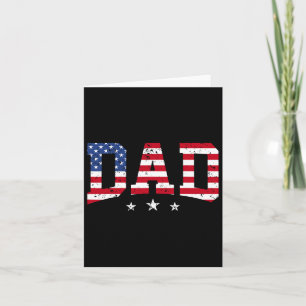 Usa Patriottische Papa Vaderdag Amerikaanse Vlag 4 Kaart