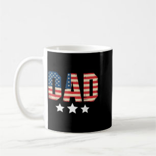 Usa Patriottische Vader Vaderdag Amerikaanse Vlag  Koffiemok
