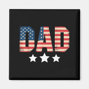 Usa Patriottische Vader Vaderdag Amerikaanse Vlag  Magneet
