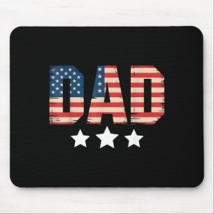 Usa Patriottische Vader Vaderdag Amerikaanse Vlag Muismat