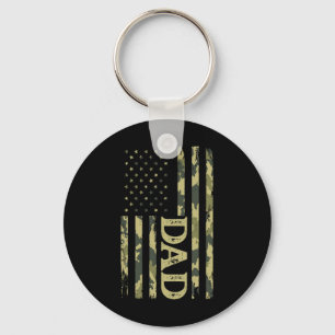 Usa Patriottische Vader Vaderdag Amerikaanse Vlag Sleutelhanger