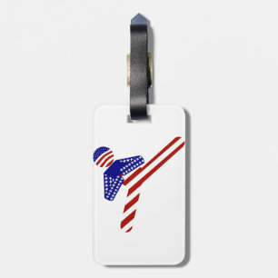 USA Patriottische vechtsporten TAEKWONDO Bagagelabel