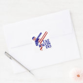 USA Patriottische vechtsporten TAEKWONDO Vierkante Sticker (Envelop)