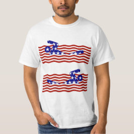 USA Patriottische Zwemsport T-shirt