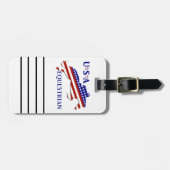 USA Patriottistische Ruiter Bagagelabel (Voorkant horizontaal)