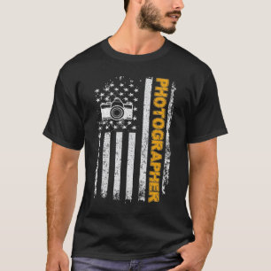 USA Photographer American Flag Photography Vintage T-shirt