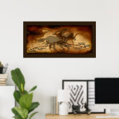 USA Pony Express Map Route Art Poster (Bureau à domicile)