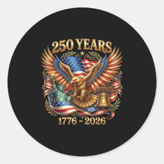 Usa pride eagle 250 years 1776-2026 4th july ronde sticker