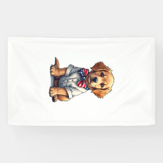 USA Puppy Patriot Gouden Retriever Vintage T-shirt Spandoek