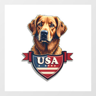 USA Retriever Heritage Vintage Hondenshirt 2 Raamsticker
