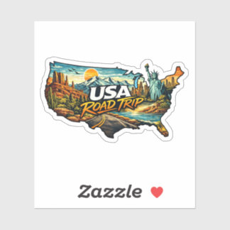 USA Road Trip Sticker