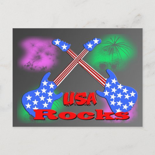 USA Rocks 4e Briefkaart (Voorkant)