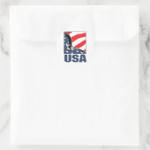usa ronde sticker (Tas)