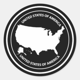 USA RONDE STICKER