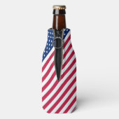 USA Rood Blauw Wit Sterren en Strepen Fles Koeler (Fles Achterkant)