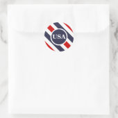 USA Rood Wit Blauw Ronde Stickers (Tas)