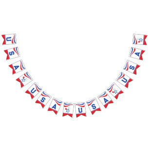 USA Rood, Wit, Blauw Vlaggetjes