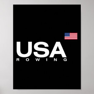 Usa Rowing Vlag Poster
