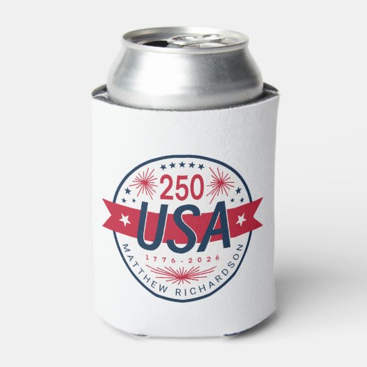 USA Semiquincentennial 250ste verjaardag van Ameri Blikjeskoeler (Blikje Voorkant)