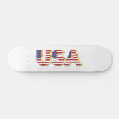 USA Skateboard - Drapeau américain - Patriotique (Horz)