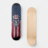 USA Skull Patriotic Skateboard Deck (Voorkant)